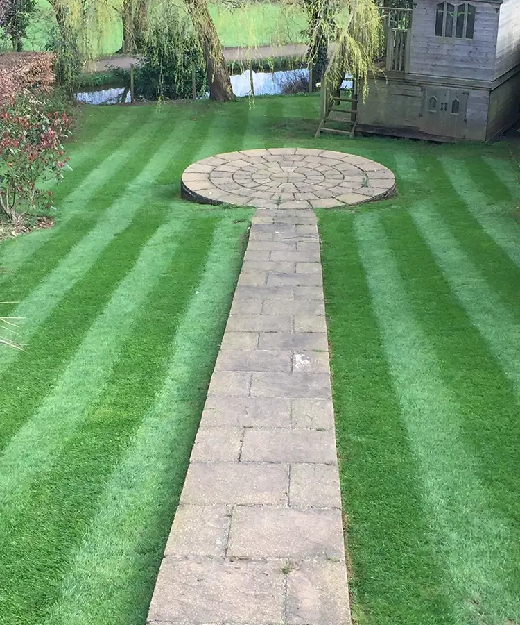 Well maintained lawn